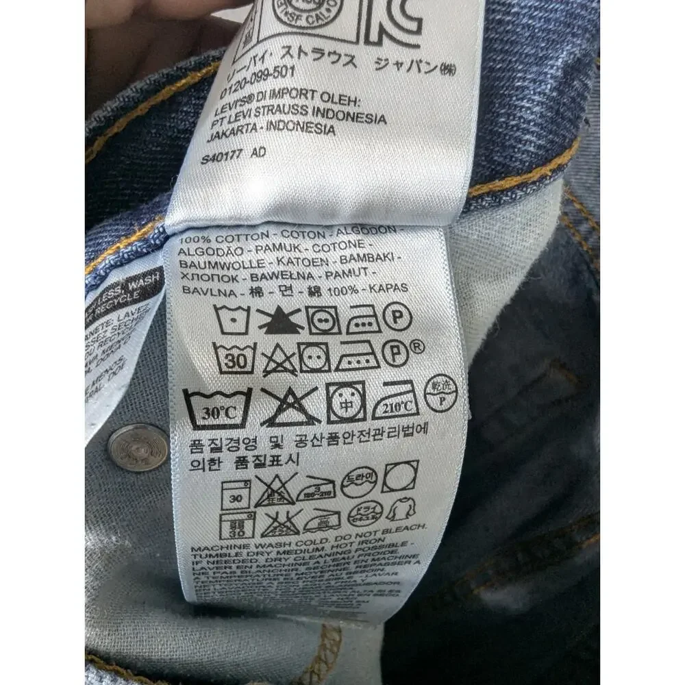 Levi's 505 Jeans Mens 38x30 Regular Fit Straight Leg